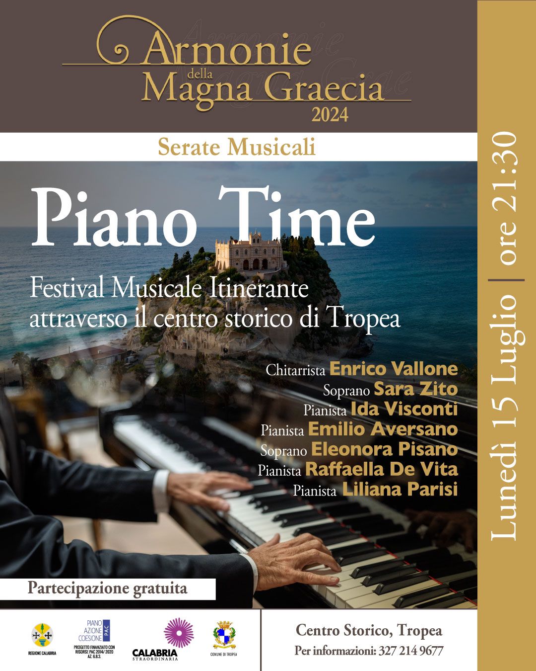 PIANO TIME: Festival Musicale Itinerante attraverso il centro storico di Tropea